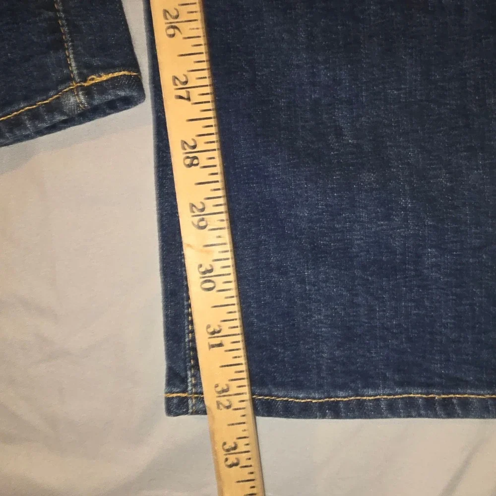 Eddie Bauer Bootcut Jeans 0 Womens Dark Wash Curvy Mid Rise Stretch 33 Inseam